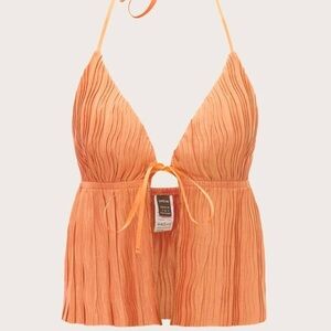Orange Halter Top